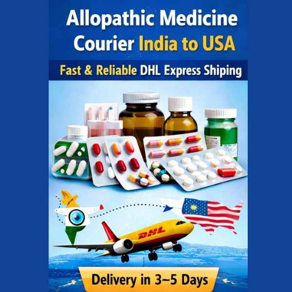 Send allopathic medicines from India to USA via DHL Express courier service