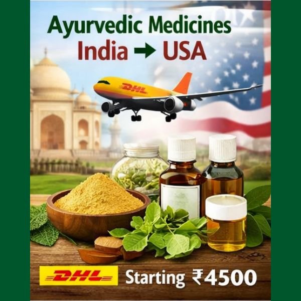 Send Ayurvedic medicines from India to USA online with doorstep pickup